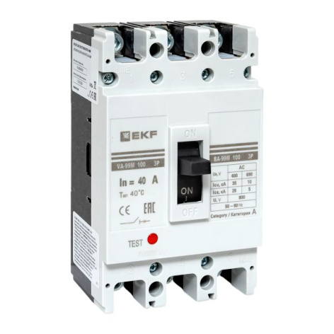 Изображение товара Автоматический выключатель в литом корпусе EKF mccb99-100-40m