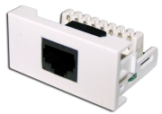 фото Розетка Mosaic  Lanmaster LAN-WA-LP-45/5E-WH
