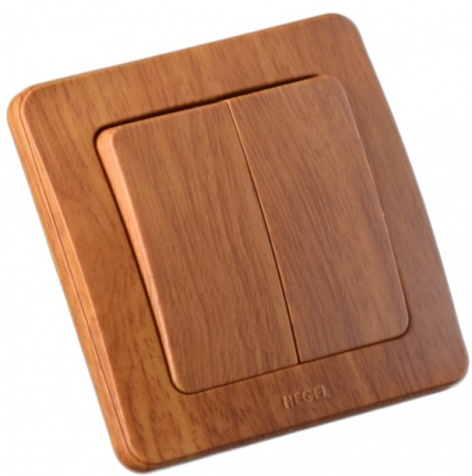 Изображение товара Двухклавишный выключатель HEGEL ВС10-351-05 для дома и офиса