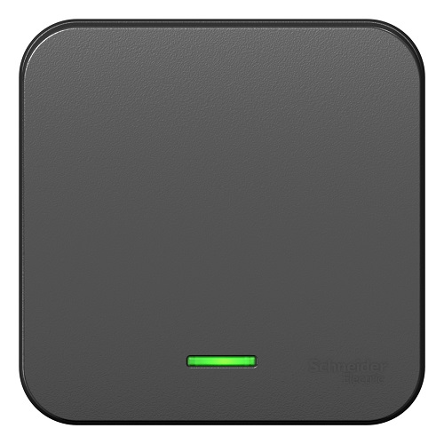 

Выключатель Schneider Electric BLNVA101106 1-клавишный с подсветкой, 10А, 250B Антрацит наруж, BLNVA101106