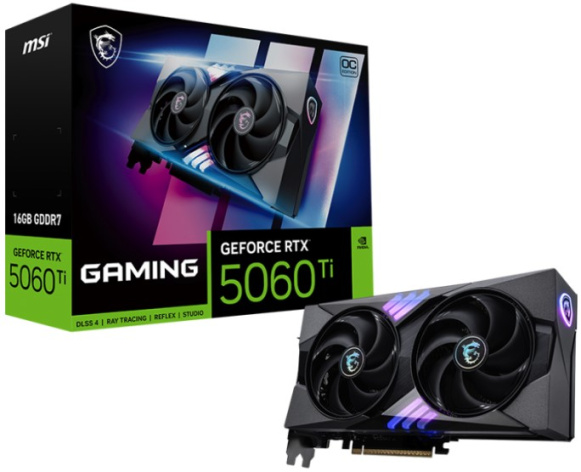 Изображение товара Видеокарта MSI GeForce RTX 5060 TI GAMING OC 16Гб GDDR7 PCIe 5.0