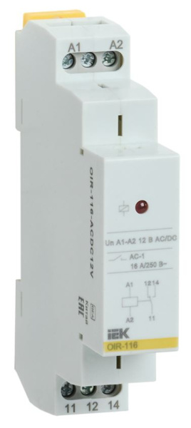 Изображение товара Реле промежуточное IEK OIR-116-ACDC12V для автоматизации и управления