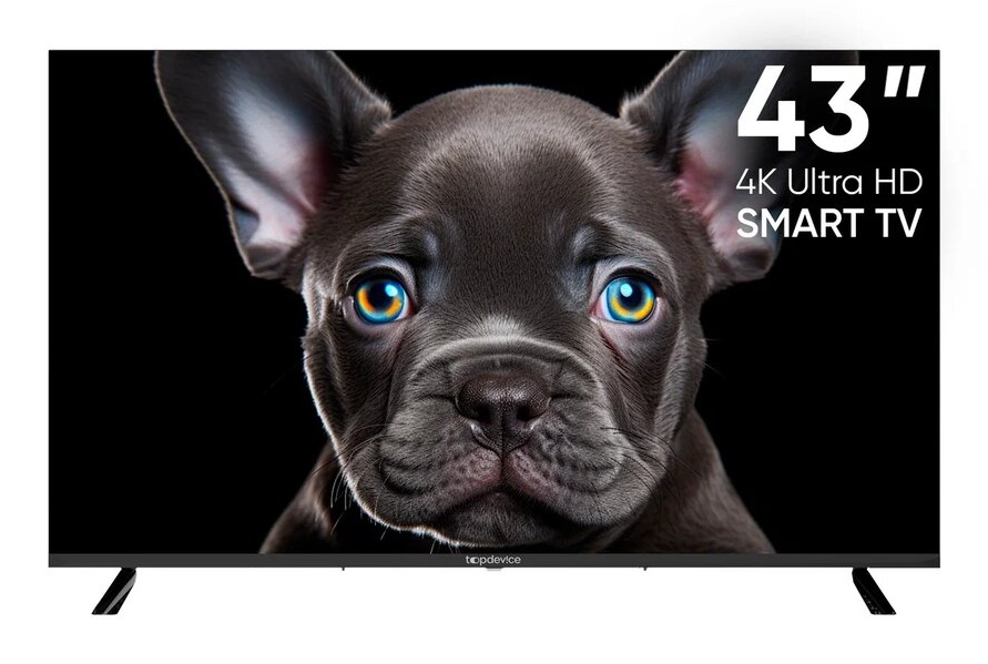 

Телевизор TopDevice TDTV43CS08U_BK 43"/UHD/VA/Smart SBER/Голосовой пульт/1.5-8 Гб/BT/60Гц/черный, TDTV43CS08U_BK