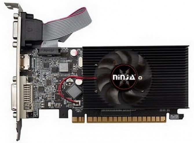 

Видеокарта PCI-E Sinotex GeForce GT620 Ninja (NF61NP023F) 2GB DDR3 64bit 40nm 810/1000MHz DVI/HDMI/CRT, GeForce GT610 Ninja (NF61NP023F)