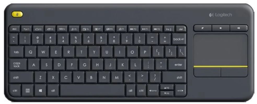 

Клавиатура Wireless Logitech K400 Plus 920-007173 черный, USB, K400 Plus
