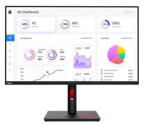 

Монитор 31,5" Lenovo ThinkVision T32P-30 63D2GAT1EU 3840х2160, 16:9, IPS, 4ms, 1000:1, 350cd/m2, 178°/178°, HDMI, DP, RJ-45, USB, USB Type-C, черный,, ThinkVision T32P-30