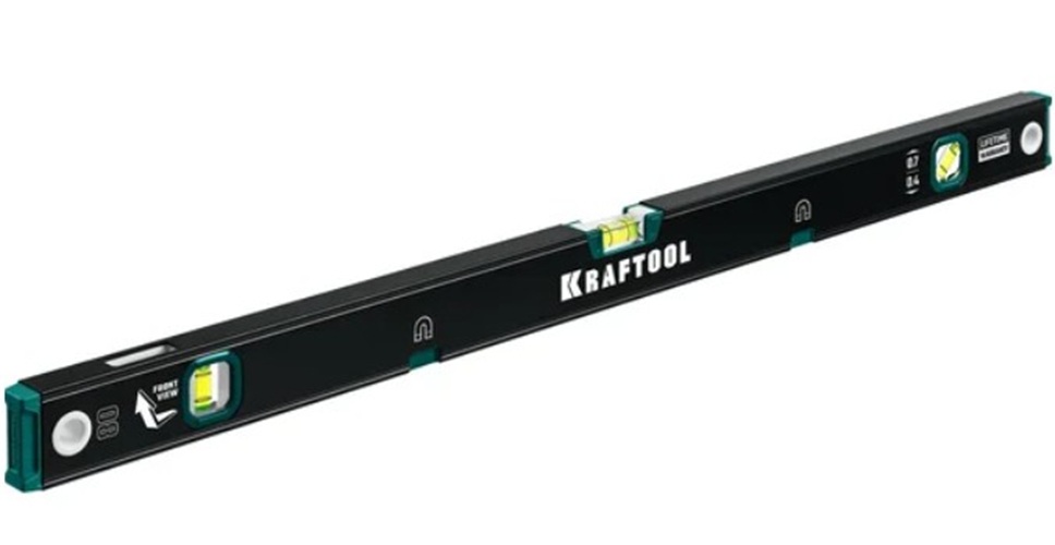 

Уровень Kraftool 34785-80 магнитный с зеркальным глазком 800мм., 34785-80