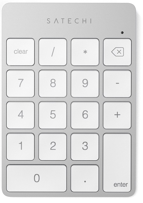 

Цифровой блок клавиатуры Satechi Aluminum Slim Keypad Numpad ST-SALKPS беспроводной, серебристый, Aluminum Slim Keypad Numpad