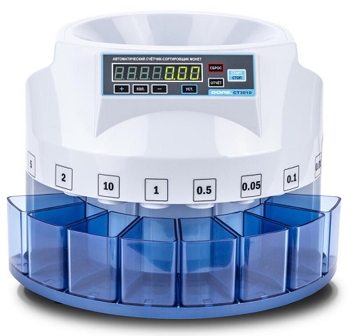 

Счетчик-сортировщик монет DORS SYS-040145 DORS CT3010 Автоматический счетчик-сортировщик монет, SYS-040145