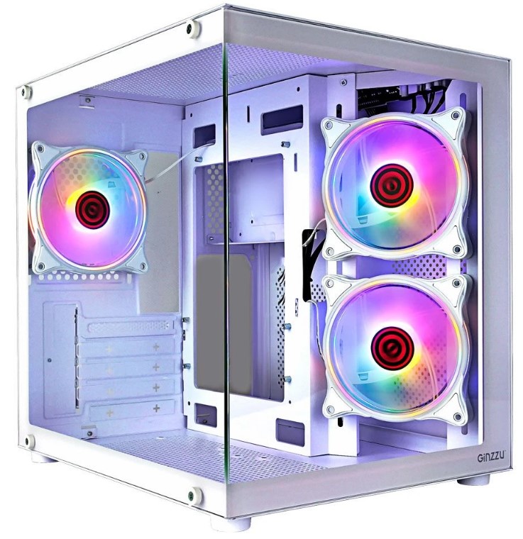 

Корпус mATX Ginzzu V250 без БП, боковая и фронтальная панель из закалённого стекла, USB 3.0, USB 2.0, V250