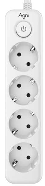 Изображение товара Сетевой фильтр AGNI TP-FD4E-3m-white с защитой и 4 розетками