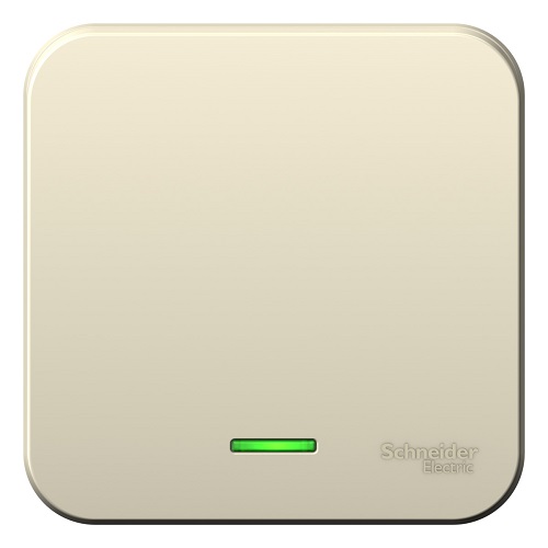 

Выключатель Schneider Electric BLNVA061112 1-клавишный с подсветкой 6А, 250B, изолир. пластина Молочный наруж, BLNVA061112