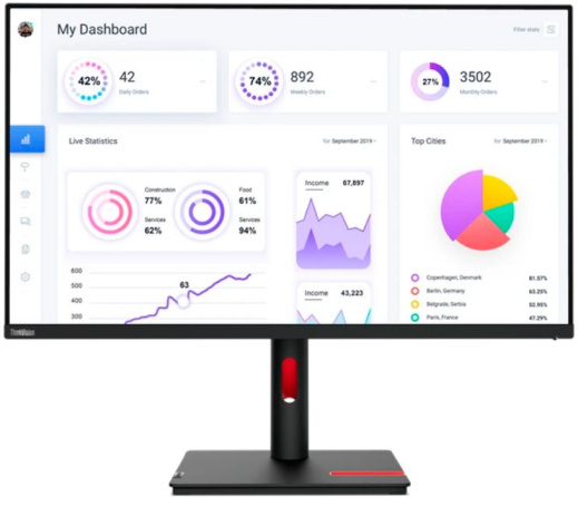 Изображение товара Lenovo ThinkVision T32p-30 - 31. 5" 4K IPS, матовая, 60 Гц