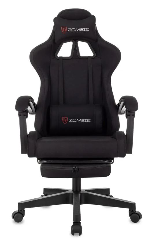

Кресло игровое ZOMBIE Shadow черный Neo Black с подголов. крестов. пластик подст.для ног пластик черный, Shadow