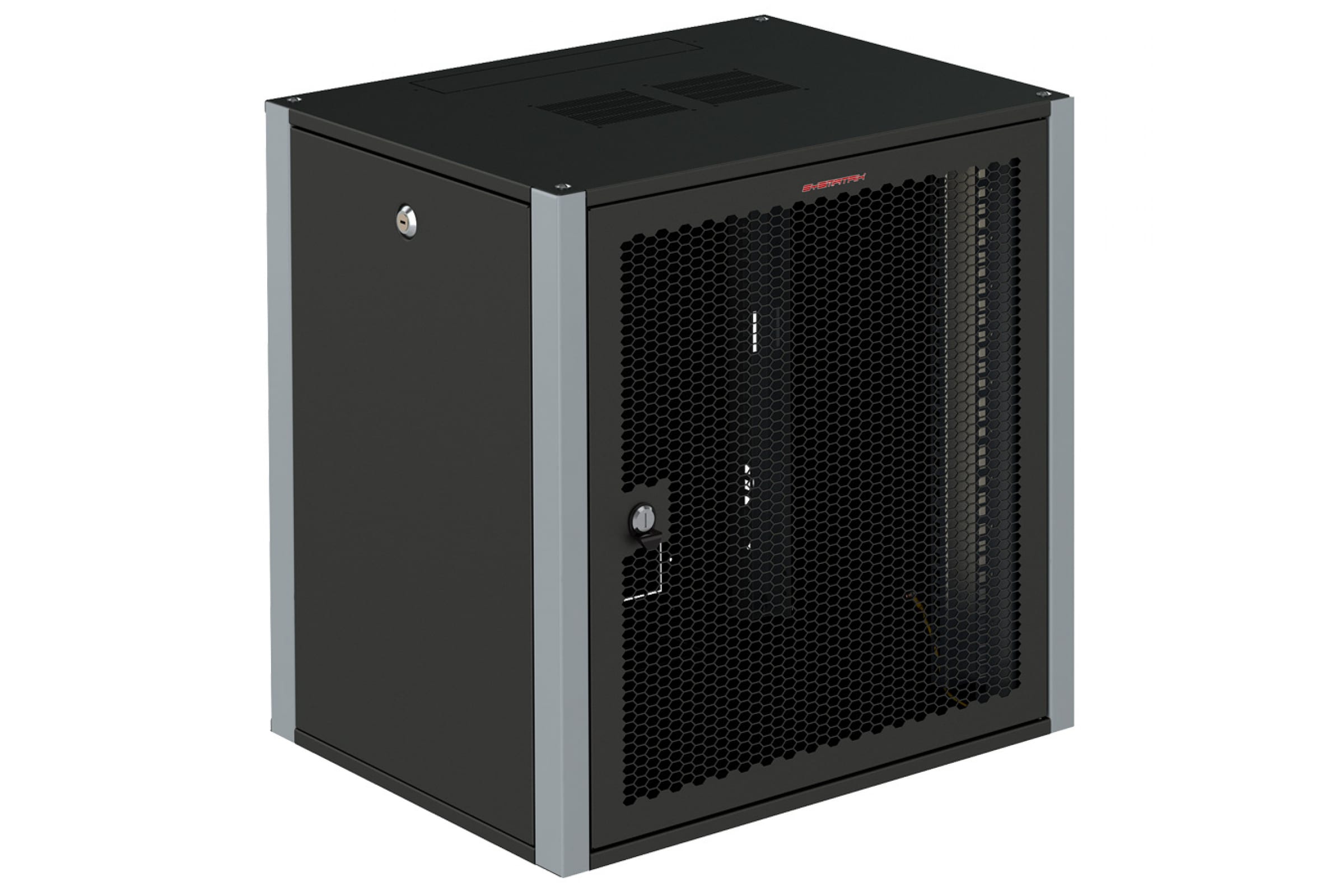 

Шкаф настенный 19", 22U SYSMATRIX WP 6622.930 600x600x1040mm (ШхГхВ) дверь перфорированная, черный (RAL 9004/RAL7000), WP 6622.930