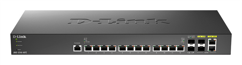 

Коммутатор управляемый D-link DXS-1210-16TC/B1A 12x10GBase-T, 2x10GBase-X SFP+, 2xCombo 10GBase-T/SFP+, L2, DXS-1210-16TC/B1A