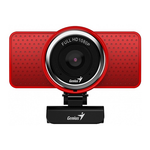 

Веб-камера Genius ECam 8000 32200001407 red, 1080p Full HD, вращается на 360°, универсальное крепление, микрофон, USB, ECam 8000