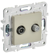 фото Розетка телевизионная IEK SK-AF20-O-K10