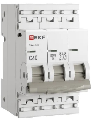 

Автоматический выключатель EKF M636340C 3P 40А (C) 6кА ВА 47-63N PROxima, M636340C
