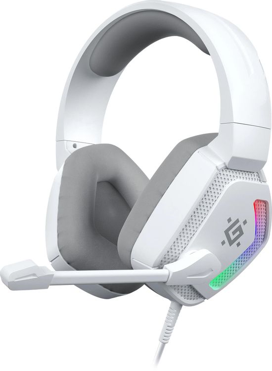 Гарнитура Defender Espanto 62470 игровая белый, 7.1, RGB, провод 2 м.