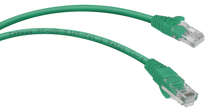 фото Кабель патч-корд U/UTP 6 кат. 2м  Cabeus PC-UTP-RJ45-Cat.6-2m-GN-LSZH
