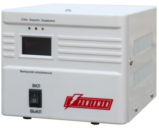 Изображение товара Стабилизатор Powerman AVS 1000A для защиты оборудования от скачков напряжения