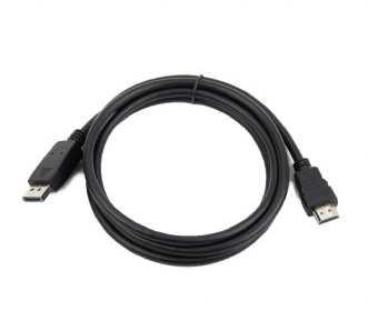 

Кабель интерфейсный DisplayPort-HDMI Cablexpert 20M/19M CC-DP-HDMI-1M 1м, черный, экран, пакет, 20M/19M