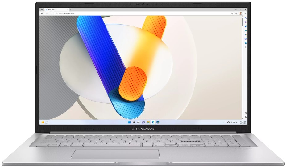 

Ноутбук ASUS VivoBook X1704VA-AU937 90NB13X1-M00E10 Core 7 150U/16GB/1TB SSD/Intel Graphics/17.3" FHD IPS/WiFi/BT/cam/noOS/Silver, VivoBook X1704VA-AU937