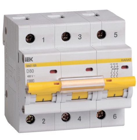 Изображение товара Автоматический выключатель IEK MVA40-3-080-D