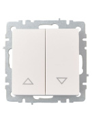 фото Выключатель двухклавишный для жалюзи  IEK BR-V15-0-10-K36