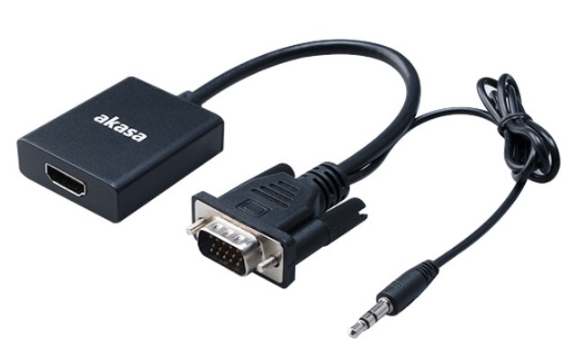 

Кабель AKASA AK-CBHD23-20BK VGA to HDMI, AK-CBHD23-20BK