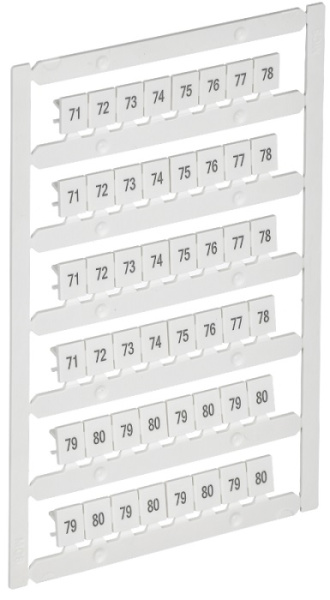 Изображение товара Маркер IEK AF-CT10D-M-006-08 для клеммных колодок, белый, долговечный