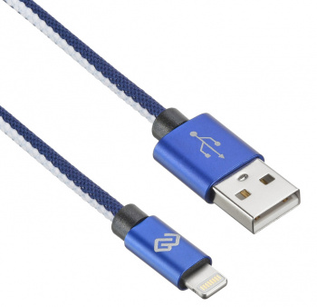 

Кабель интерфейсный Digma 1080345 USB (m)-Lightning (m) 1.2м синий, 1080345