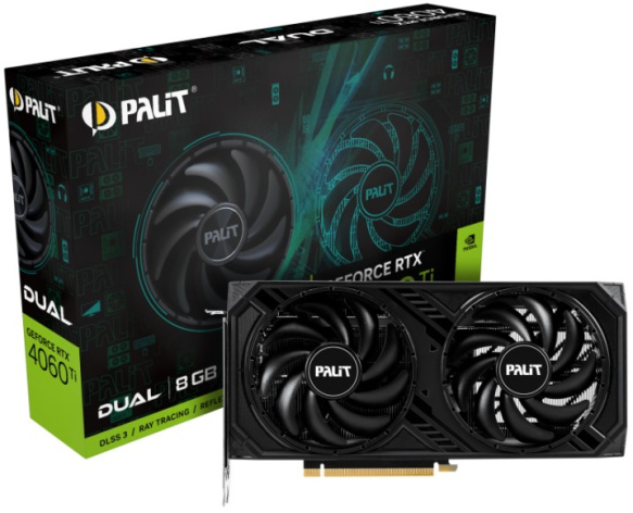 Изображение товара Видеокарта Palit GeForce RTX 4060 Ti Dual (NE6406T019P1-1060D)