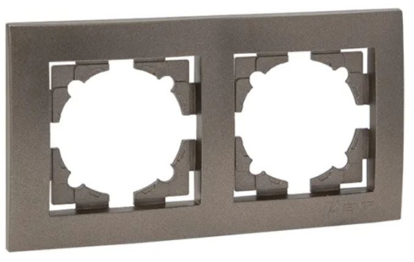 Изображение товара Рамка двойная EKF Валенсия для электроустановочных изделий графит IP20