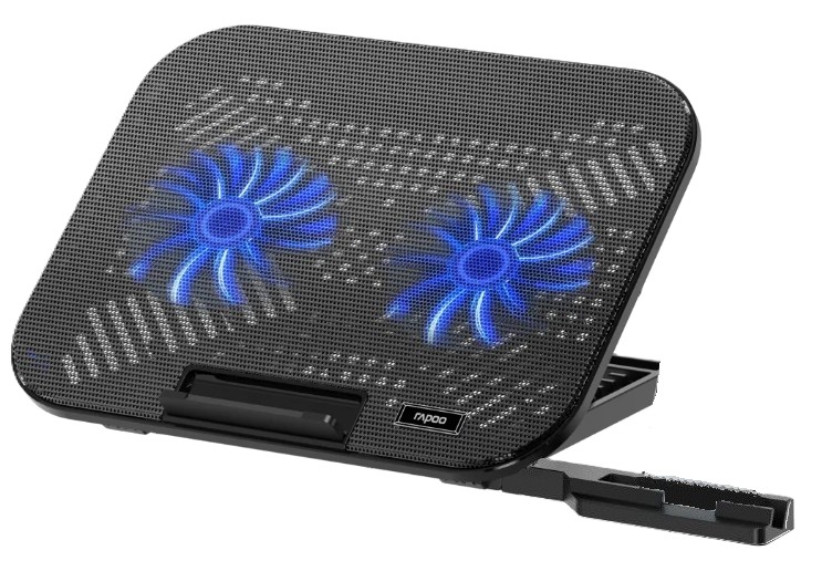 Подставка для ноутбука Rapoo CF200-BL 14", с воздушным охлаждением, цвет: черный