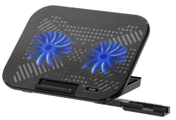 Изображение товара Подставка для ноутбука Rapoo CF200-BL с воздушным охлаждением и регулятором угла