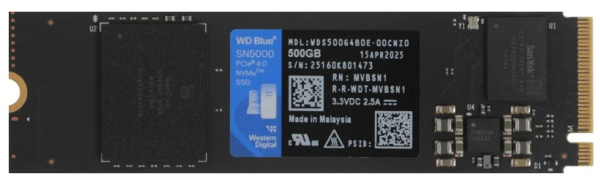 Изображение товара Накопитель SSD Western Digital Blue SN5100 500 ГБ - высокая производительность