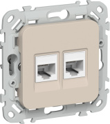 фото Розетка компьютерная  IEK FI-K22-1-K88