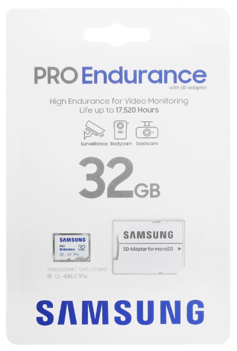 

Карта памяти MicroSDXC 32GB Samsung PRO Endurance MB-MJ32KA/APC UHS-I U3 V30 + ADP, PRO Endurance