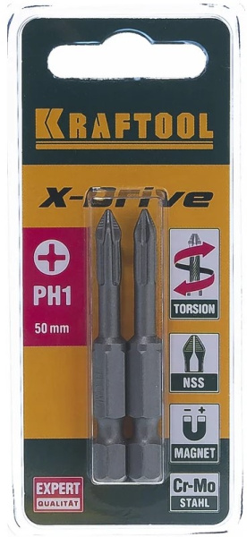 Изображение товара Набор бит Kraftool ЕХPERT для универсальных задач, сталь, широкий ассортимент