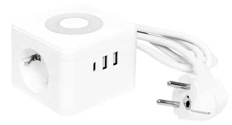 

Удлинитель EKF UBA-CUB-2-TC "Куб" 2 гнезда 2USB 2,4А+Type C + Ночник 1,3 метра 1мм2, UBA-CUB-2-TC