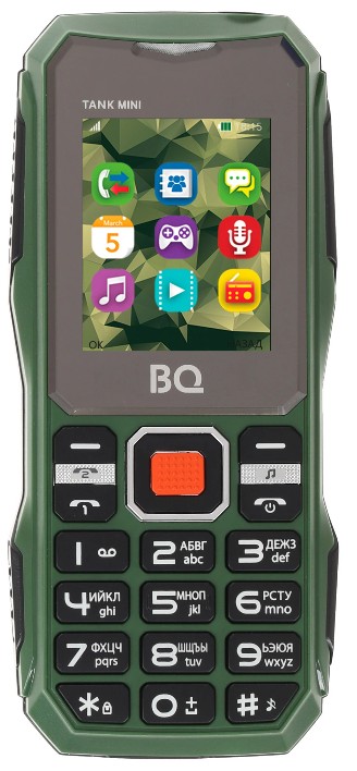 

Мобильный телефон BQ 1842 Tank mini Dark Green 1.77 ", BT, 0.08MP, SIM: 2, 1500 mAh, 1842 Tank mini Dark Green