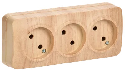 

Розетка IEK ERH30-K34-10 3-м ОП GLORY РС23-2-ХС 10А без заземл. сосна, ERH30-K34-10