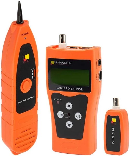 

Тестер Lanmaster LAN-PRO-L/TPK-N кабельный, с измерением длины с трассировкой кабельных линий, LAN-PRO-L/TPK-N
