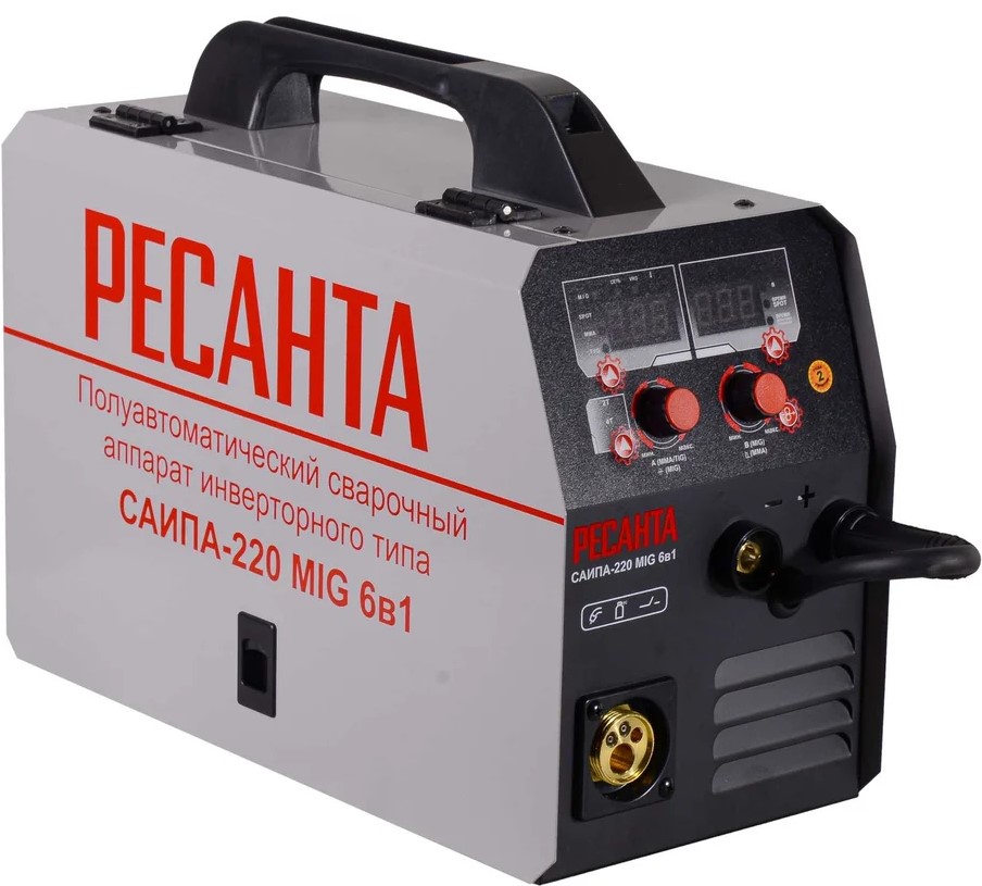 

Сварочный полуавтомат Ресанта САИПА-220 MIG 6в1 65/10, САИПА-220 MIG 6в1