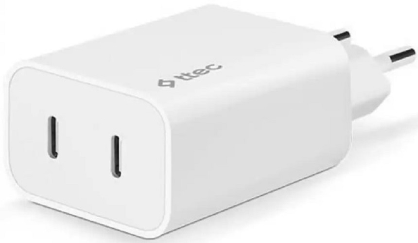 

Зарядное устройство сетевое TTEC 2SCS27B SmartCharger Duo PD 40W Travel USB-C + USB-C. Цвет: белый, 2SCS27B