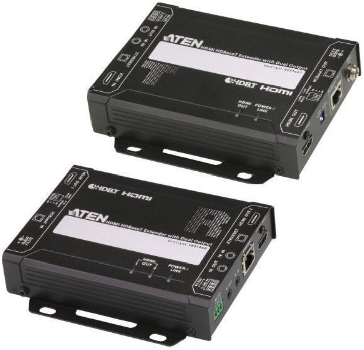 

Удлинитель Aten VE814A-ATA-G HDMI HDBaseT, Dual Output (4K 100м / 1080p 150м), VE814A-ATA-G