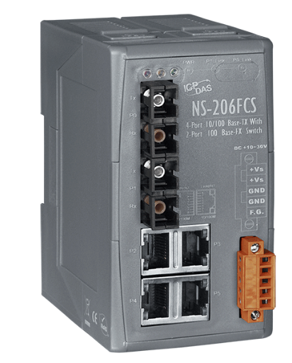

Коммутатор ICP DAS NS-206FCS CR Unmanaged 4-Port Industrial 10/100 Base-T(X) with Dual 100 Base-FX Switch (RoHS, NS-206FCS CR