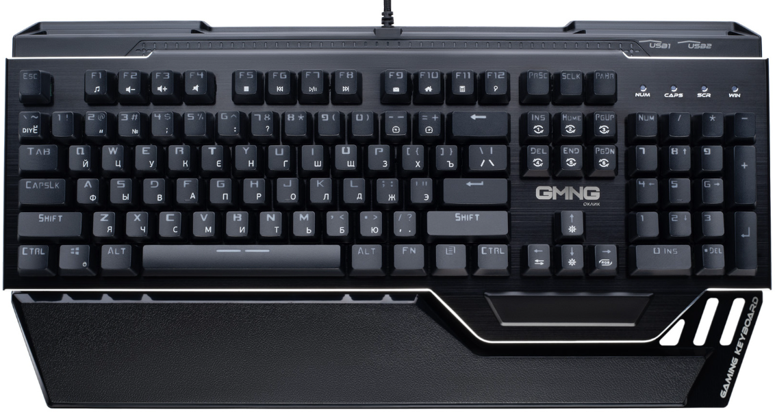 

Клавиатура GMNG 985GK 1677413 механическая, черная, USB Multimedia for gamer LED, 985GK